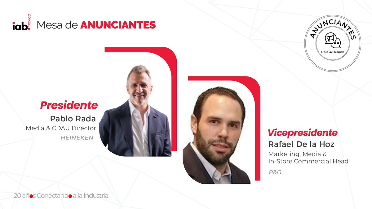 IAB México lanza su primera Mesa de Anunciantes, un espacio que fortalece la voz de las marcas y articula una agenda de alto impacto: transparencia, medición, ROI, gobernanza de datos y mejores prácticas para impulsar inversión y competitividad.

📷 Pablo Rada (<a href="/Heineken_MX/">Heineken MX</a> )