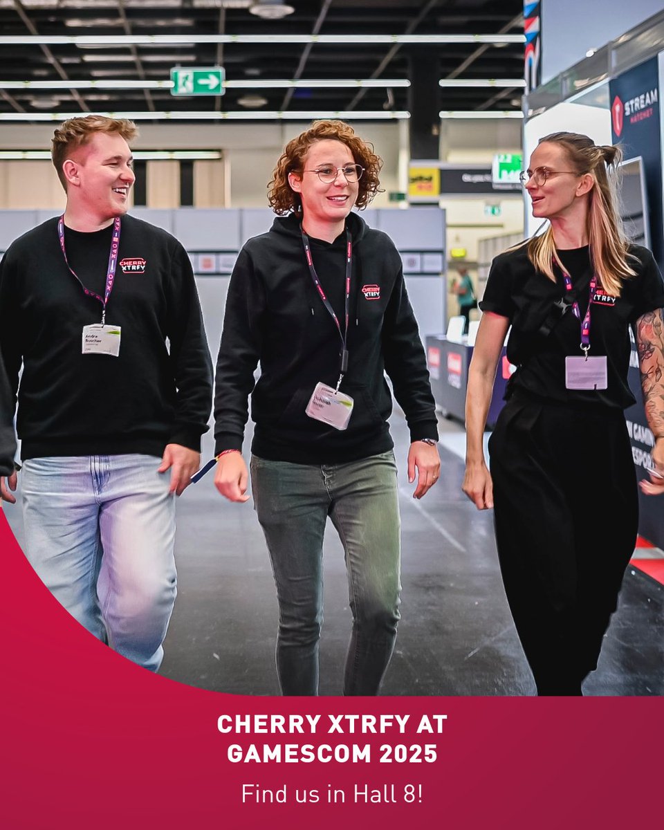 See you at <a href="/gamescom/">gamescom</a>!

📍 Hall 8, A50- B51, entertainment area, gamescom LAN booth

👉 Wed–Sun: Game on CHERRY XTRFY keyboards, mice &amp; headsets. Play casual, compete in challenges, explore the LAN booth. 🔥

🥳 Meet &amp; greet, Giveaways &amp; goodies and our experts for all things