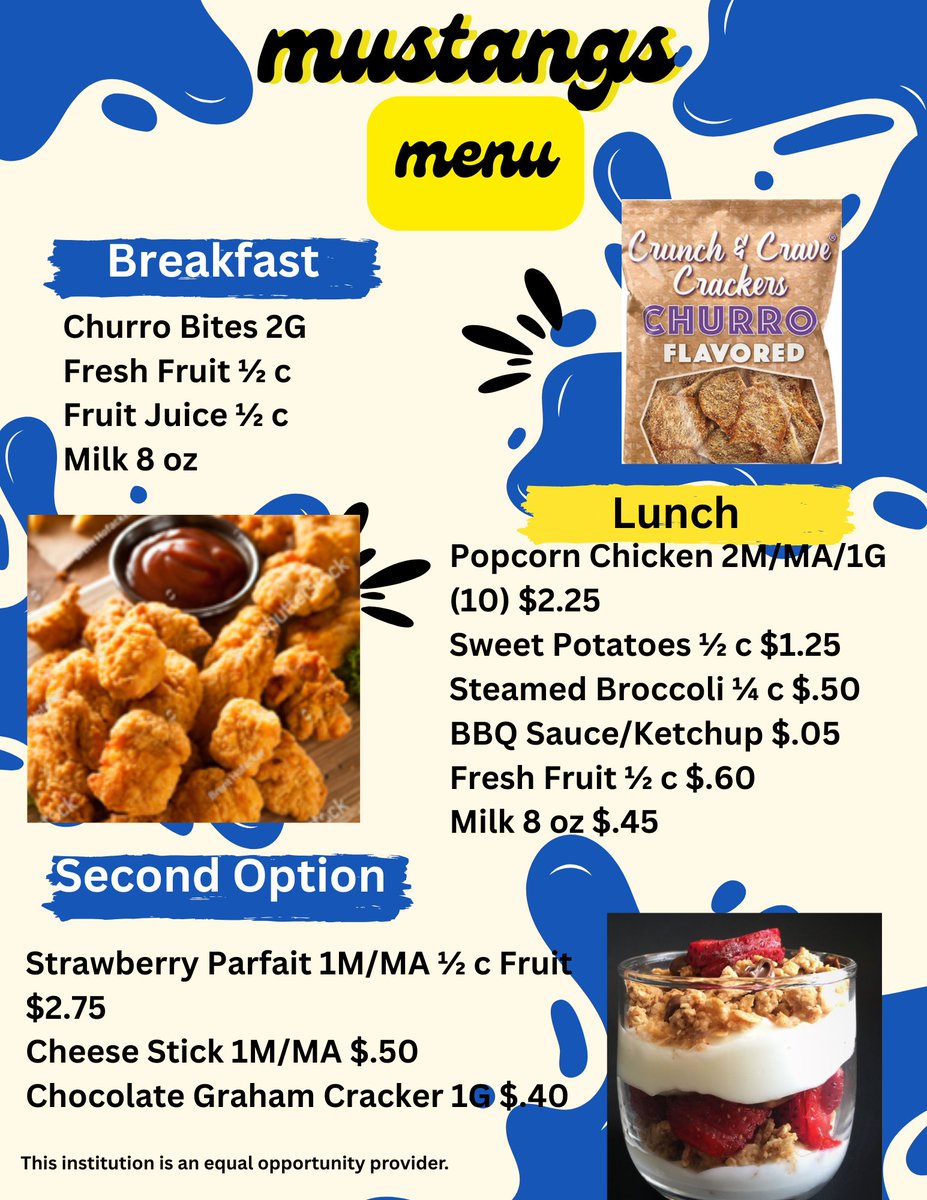 And this is what awaits my kiddos🥰 on Monday !!
Delicious Choices!

#ALLIN #SISD

#TheNextChapterIsOurs