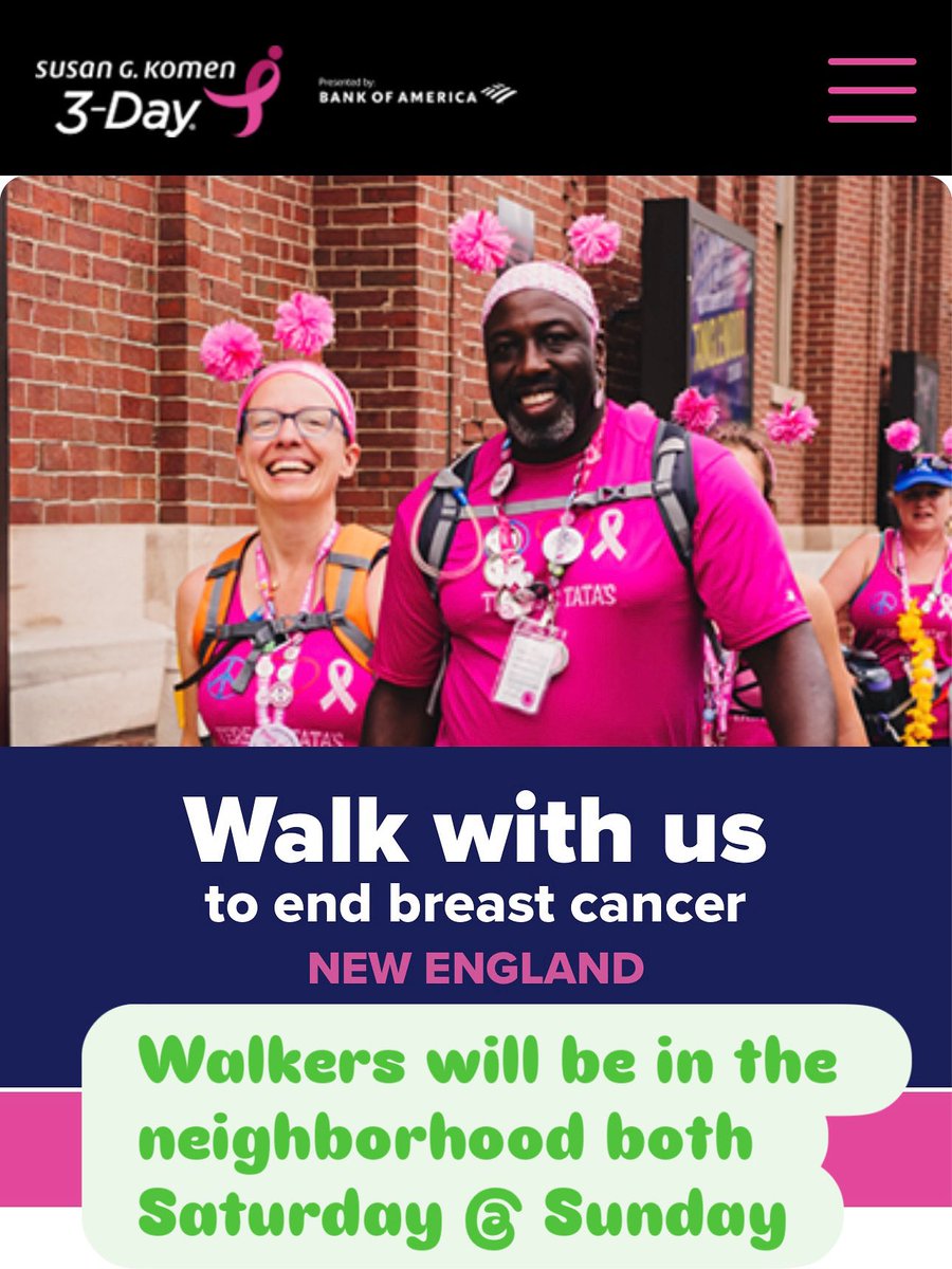We will see walkers on Harborwalk, Binford, A, Necco, Melcher, Summer and Congress Streets…. Give them a wave and a shout of encouragement!!