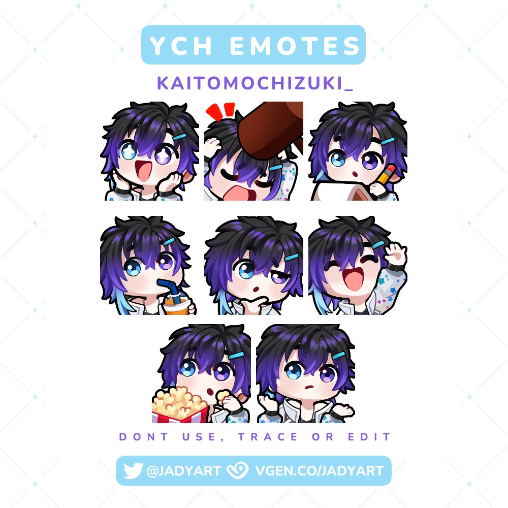 More emotes finished 💙💜

Thanks for your trust ~ ( ˊᵕˋ )♡ #VGenComm