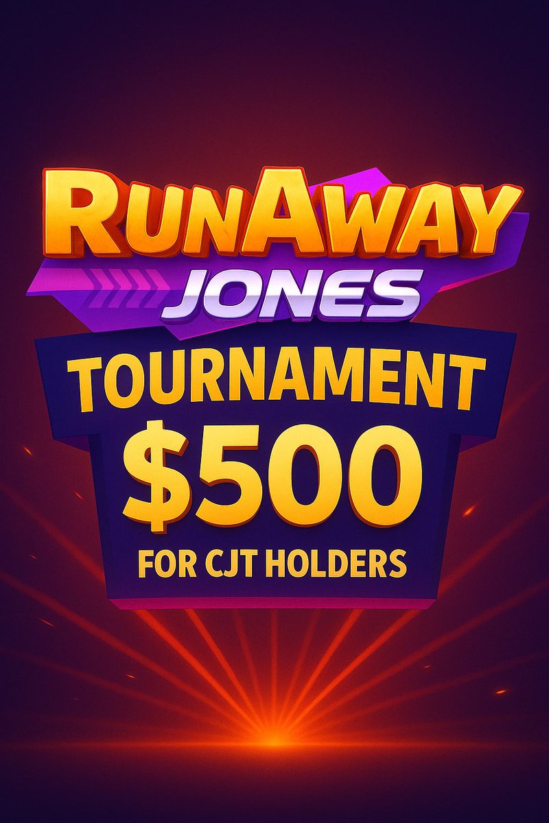 Web3king02's tweet photo. The Runaway Jones Tournament is almost here ๐๐ฅ Get ready to run, dodge, and dominate against the best ๐๐จ Prove youโve got what it takes and join the squad: https://t.co/wCTPxGzEdh #RunawayJones @CroutonJonesCJT https://t.co/MbTKa4iA16