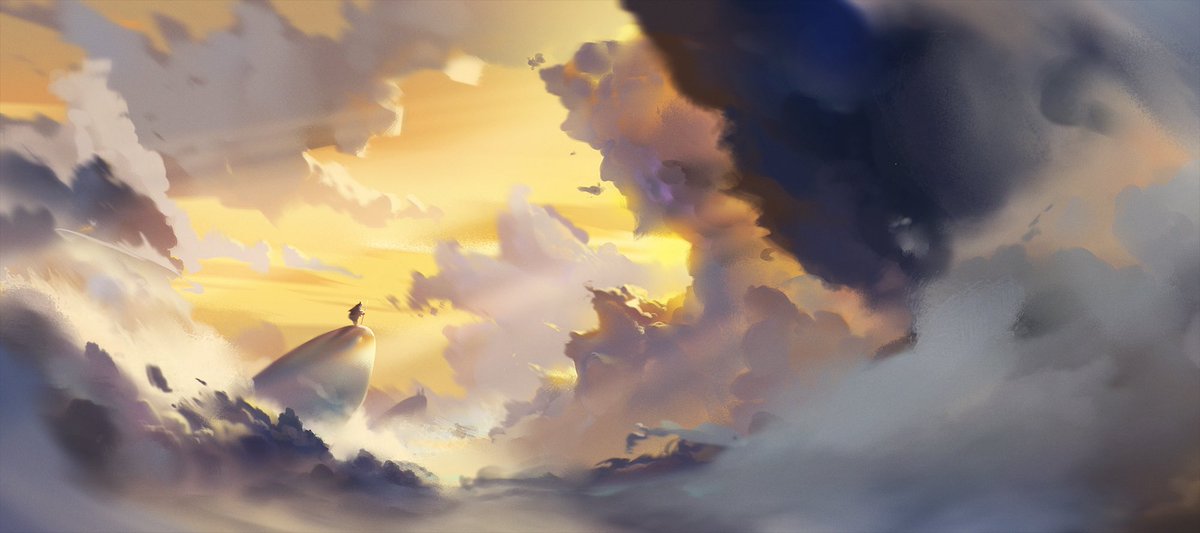 Hey my friends! I’m back after a long time, I’m alive! I just wanted to post this concept I started a long time ago. Some might say I paint too many clouds, some might say I don’t paint enough of them :D! I hope you enjoy it and create your own story of what’s going on. To the
