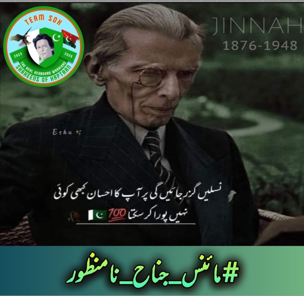Sana_khan656's tweet photo. Pakistan is stronger with Jinnah and Khan. #مائنس_جناح_نامنظور @TeamVOP1 https://t.co/1SRBDyq8B7