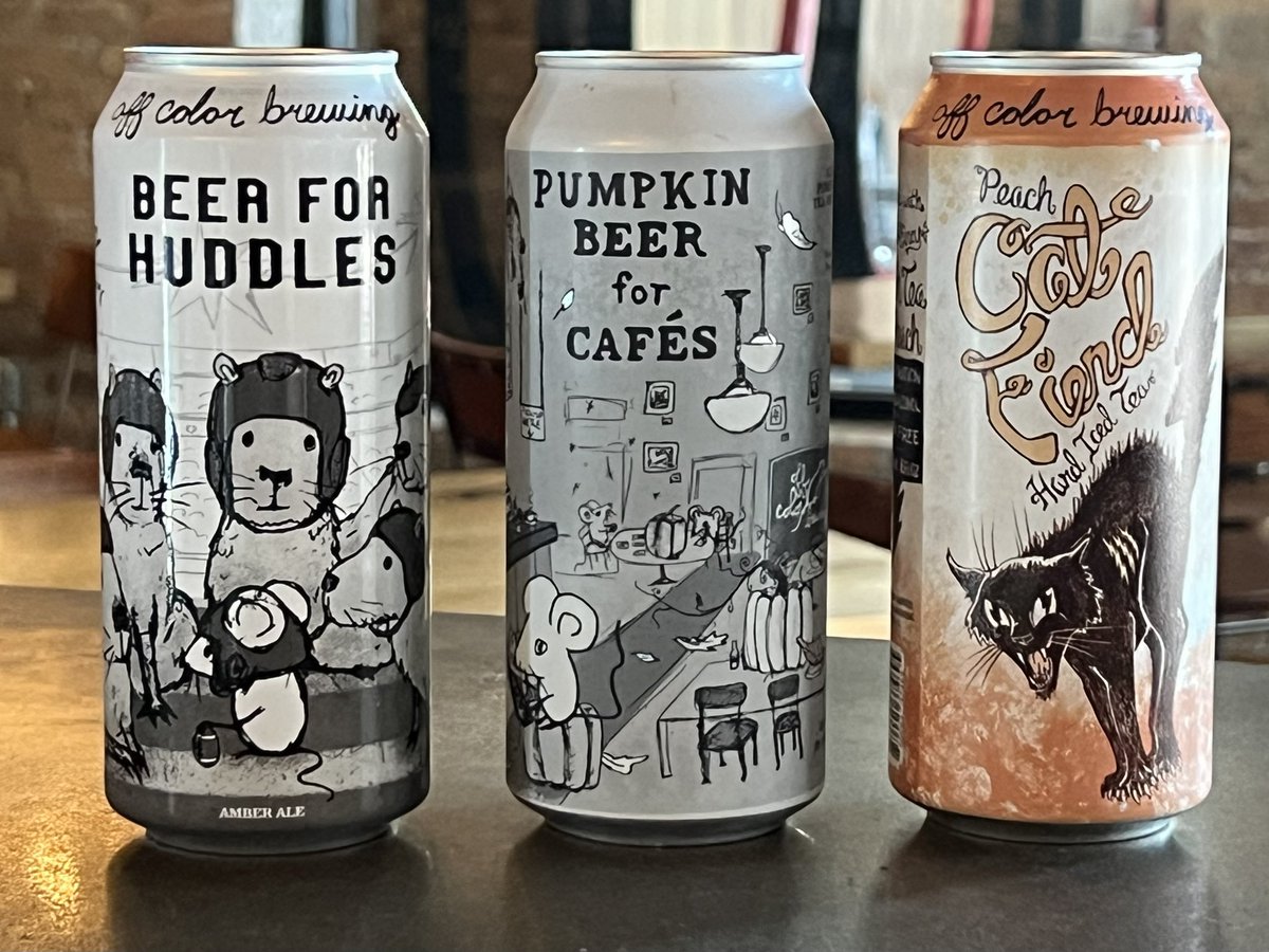 Off Color Brewing (@offcolorbrewing) on Twitter photo Triple can release today at <a href="/ocmousetrap/">Off Color Mousetrap 🐭🪤</a>! One for the late summer and two for the fall.
Peach Cat Fiend: Cat Fiend, our leveled up hard tea brewed with whole leaf Ceylon and Darjeeling black teas, is back and this time around it’s been sweetened with peach juice. Triple can release today at <a href="/ocmousetrap/">Off Color Mousetrap 🐭🪤</a>! One for the late summer and two for the fall.
Peach Cat Fiend: Cat Fiend, our leveled up hard tea brewed with whole leaf Ceylon and Darjeeling black teas, is back and this time around it’s been sweetened with peach juice.