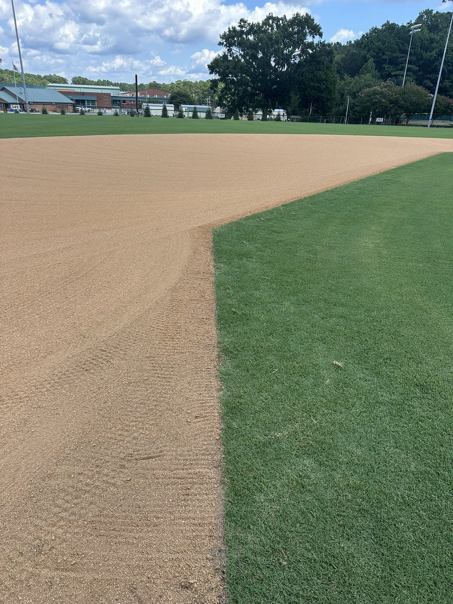Edges got cleaned up today!  Now ready for fall workouts to start up first week of September!