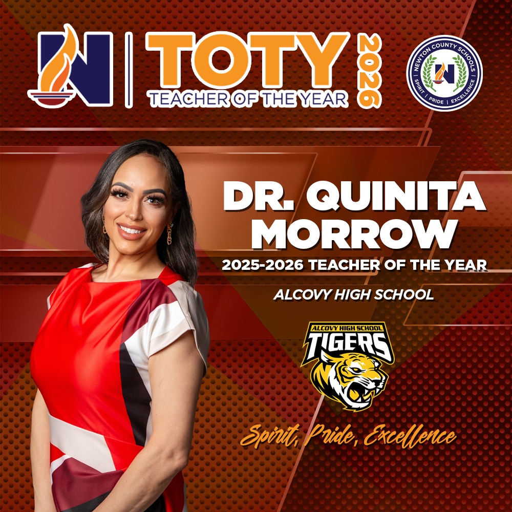 Meet Dr. Quinita Morrow, 2025–2026 Teacher of the Year at Alcovy High School! 

Dr. Morrow has dedicated 13 years to Newton County Schools, with the past three at <a href="/Ahs06_tigers/">Alcovy High School Covington</a>, where she teaches Marketing Principles, Marketing Entrepreneurship, and Marketing Management. Her
