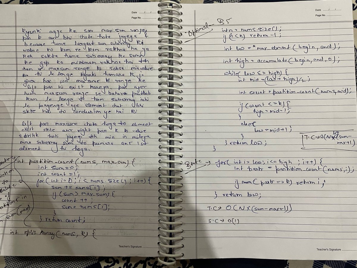 adityacs22's tweet photo. Day 14 of my #100DaysOfCode challenge!🚀
✅Problem no. --> 410 ,342 #LeetCode
✅1 medium BS problems on #gfg24
✅Module 3 (ML foundations) #AI #ML
✅Arrays +25 syntax questions #JS
✅Notes+ Git commits #github
#buildinginpublic #LearnInPublic #LearningJourney https://t.co/ndiBzUDzJU
