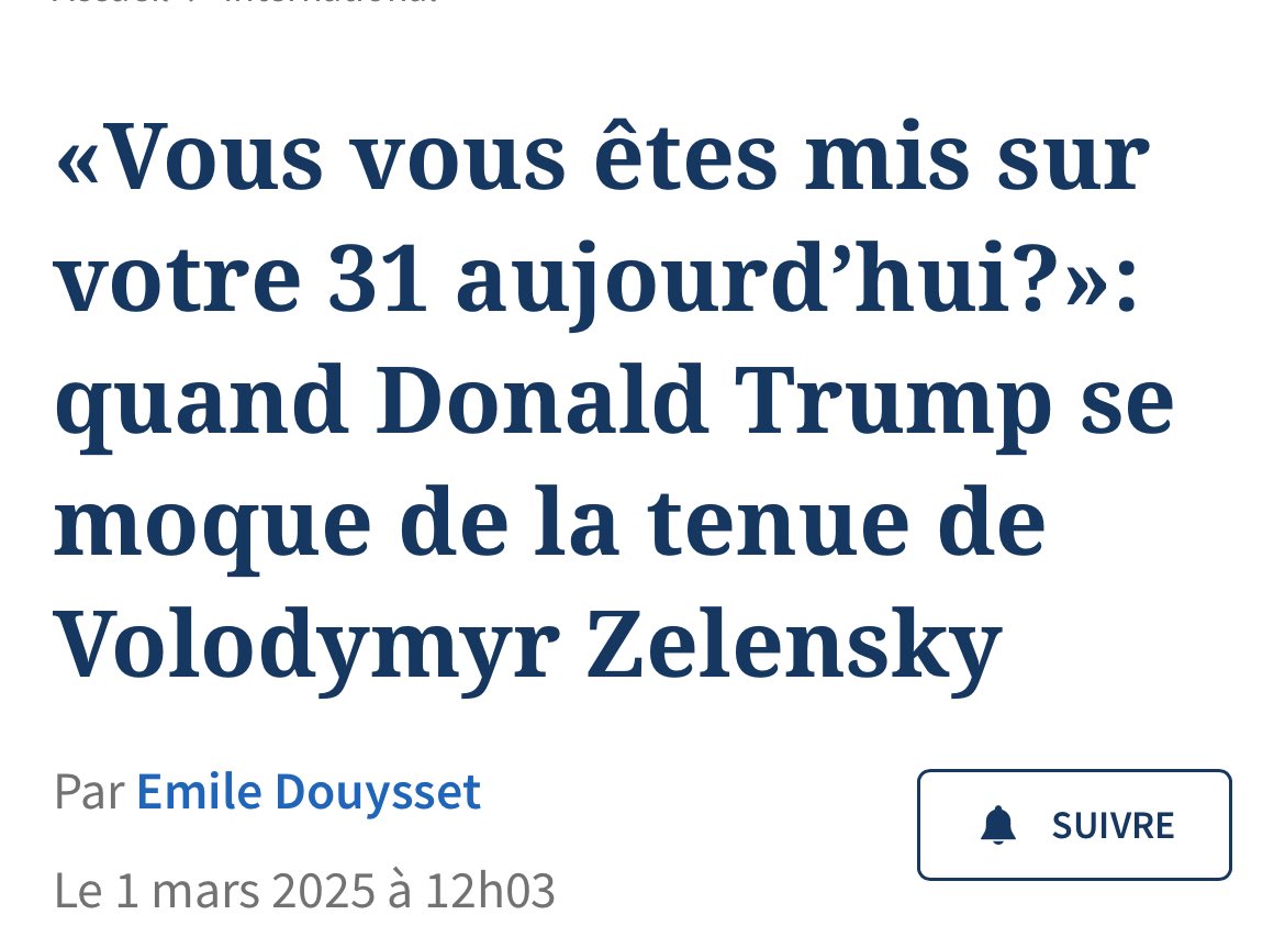 Un pull ? 
Bah alors, <a href="/realDonaldTrump/">Donald J. Trump</a>, c’est pas « un manque de respect » de venir avec un teeshirt ? 🤨