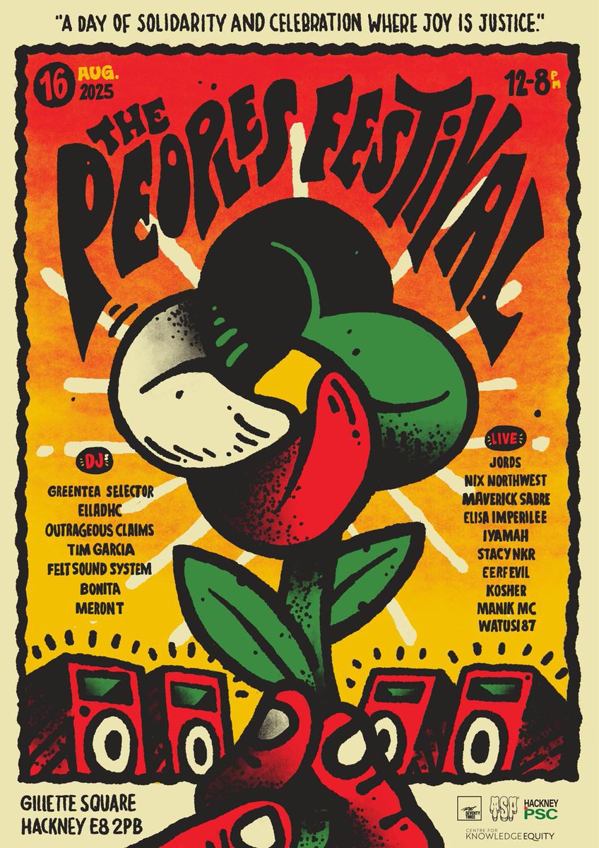 Hackney Divest Camp (@hackney4pal) on Twitter photo We'll be at the People’s Festival in Dalston tomorrow. Alongside <a href="/HackneyPSC/">HackneyPSC</a> & Congolese Youth, we'll be holding a workshop about local action and will talk about our campaign #HackneyVotesPalestine2026. The workshop is from 2-4pm.
See you there ✊✊🏿✊🏽✊🏻❤️🇨🇩🇵🇸 We'll be at the People’s Festival in Dalston tomorrow. Alongside <a href="/HackneyPSC/">HackneyPSC</a> & Congolese Youth, we'll be holding a workshop about local action and will talk about our campaign #HackneyVotesPalestine2026. The workshop is from 2-4pm.
See you there ✊✊🏿✊🏽✊🏻❤️🇨🇩🇵🇸