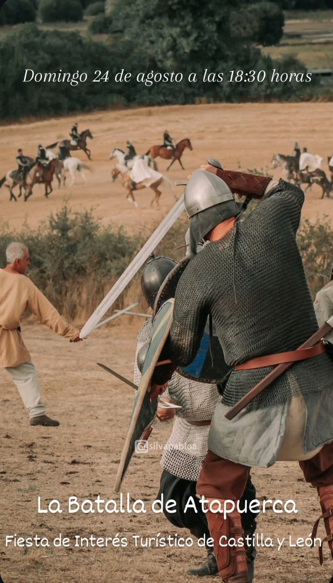 Os invitamos a disfrutar de la 30 Edición de La #BatalladeAtapuerca #FiestadeInterésTurístico de #CastillayLeón, el domingo 24 de agosto a las 18:30 h, en la ladera de la Iglesia de San Martín de #Atapuerca,  #Burgos 
#PatrimonioInmaterial #ParticipaciónCiudadana
📷 SP Fotografía