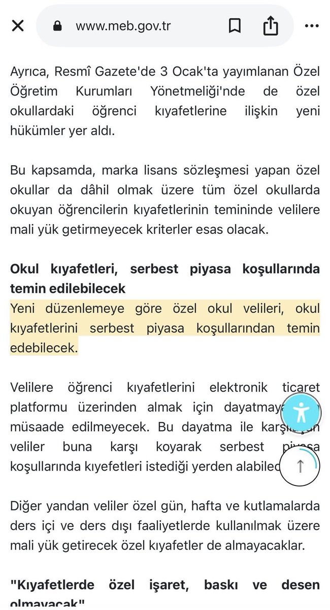 📢 Yeni Eğitim-Öğretim Yılı Öncesi Hatırlatma

Özel okul velileri, okul kıyafetlerini serbest piyasa koşullarında temin edebilir.

Sayın <a href="/Yusuf__Tekin/">Yusuf Tekin</a>, velilerden gelen bilgilere göre bazı özel okullar logosuz kıyafet kataloğu hazırlamış ve bu ürünlerin serbest piyasada