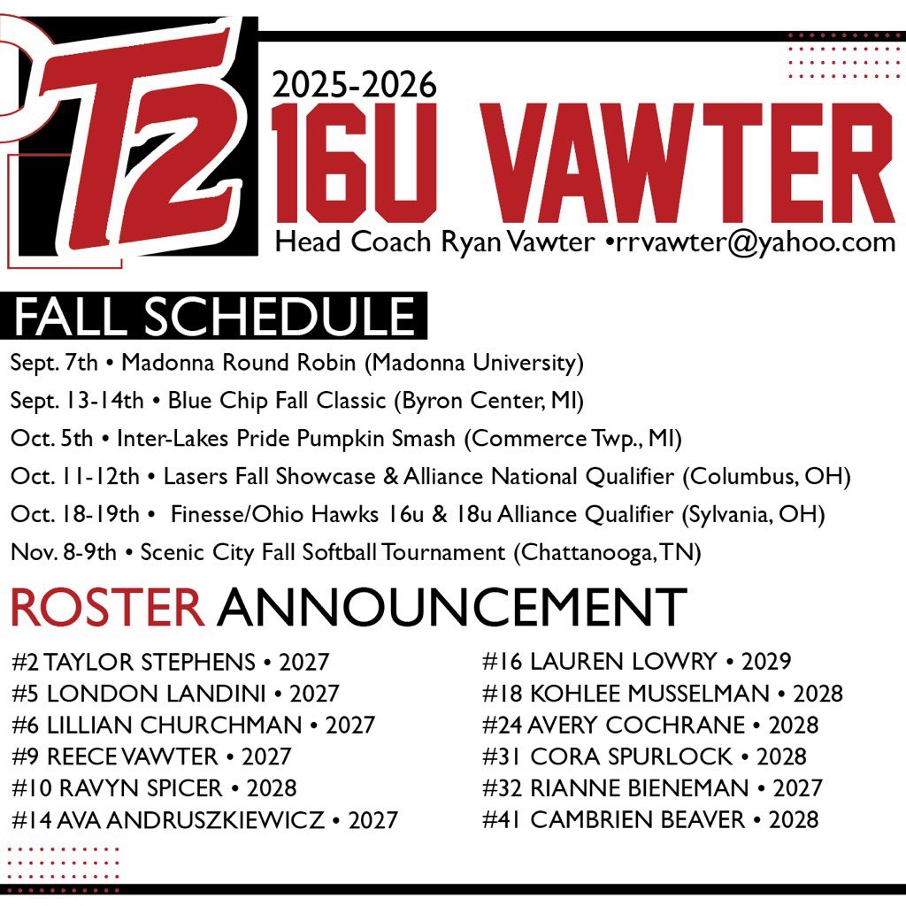 Going to be a great fall! Detailed game schedules will follow as they become available! <a href="/Turnin2Softball/">Turnin2 Softball</a>