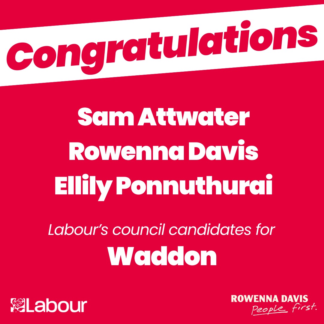 🎉 Congratulations to our reselected and newly selected Labour candidates for Waddon!

They will continue to work hard for our community and put the people of Waddon first. 🌹 #Labour