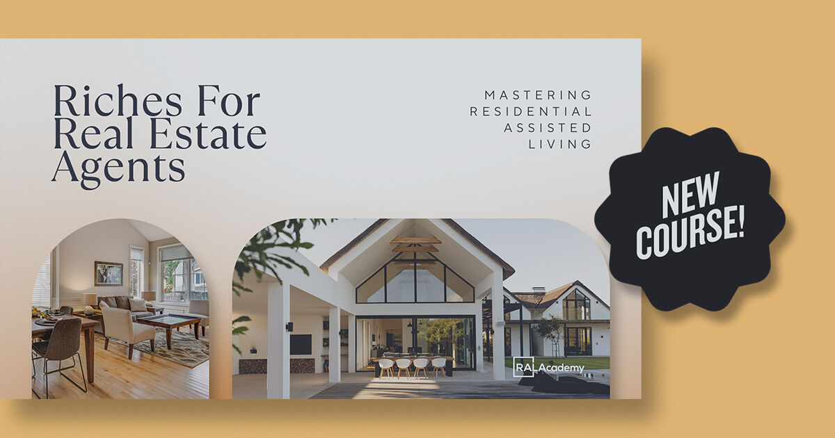 Smart agents know: selling a RAL home = higher price points, funded buyers, and faster deals.

💡 Join the interest list for our Real Estate Agent Launch: residentialassistedlivingacademy.com/wait-list/

#RALRealEstate #AgentOpportunities #SeniorHousingMarket