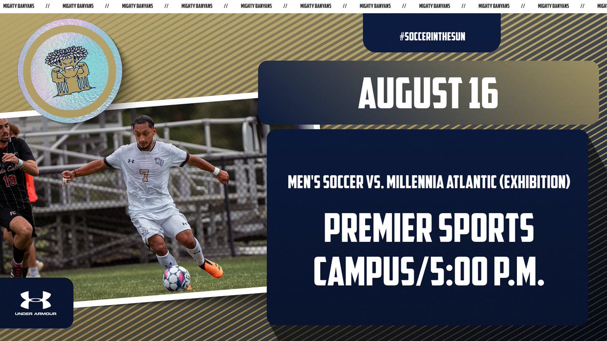 Saturday, <a href="/NCFBanyansmsoc/">NCF Men’s Soccer</a> will take on Millennia Atlantic in an Exhibition Match at Premier Sports Campus (Stadium)!  

Varsity: 5 p.m. EST     
Varsity Reserve: 3 p.m. EST   
Admission: Free       

Preview 👇

gomightybanyans.com/news/2025/8/15…

#GoMightyBanyans #SoccerintheSun