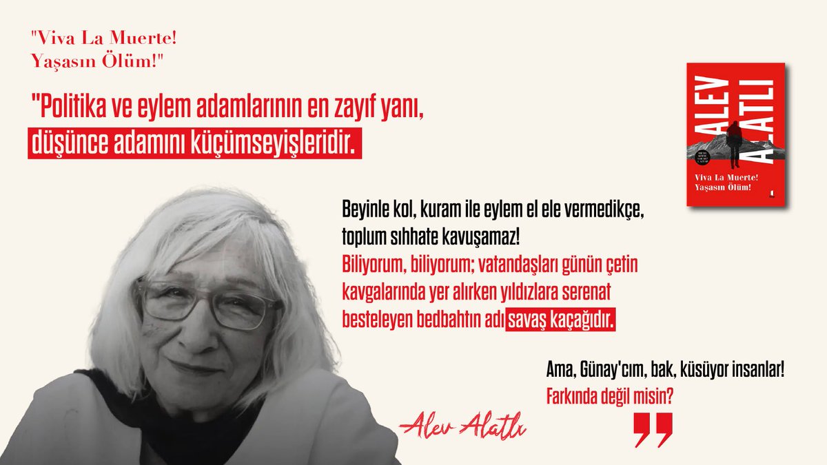 “Politika ve eylem adamlarının en zayıf yanı, düşünce adamını küçümseyişleridir. Beyinle kol, kuram ile eylem el ele vermedikçe, toplum sıhhate kavuşamaz! Biliyorum, biliyorum; vatandaşları günün çetin kavgalarında yer alırken yıldızlara serenat besteleyen bedbahtın adı savaş