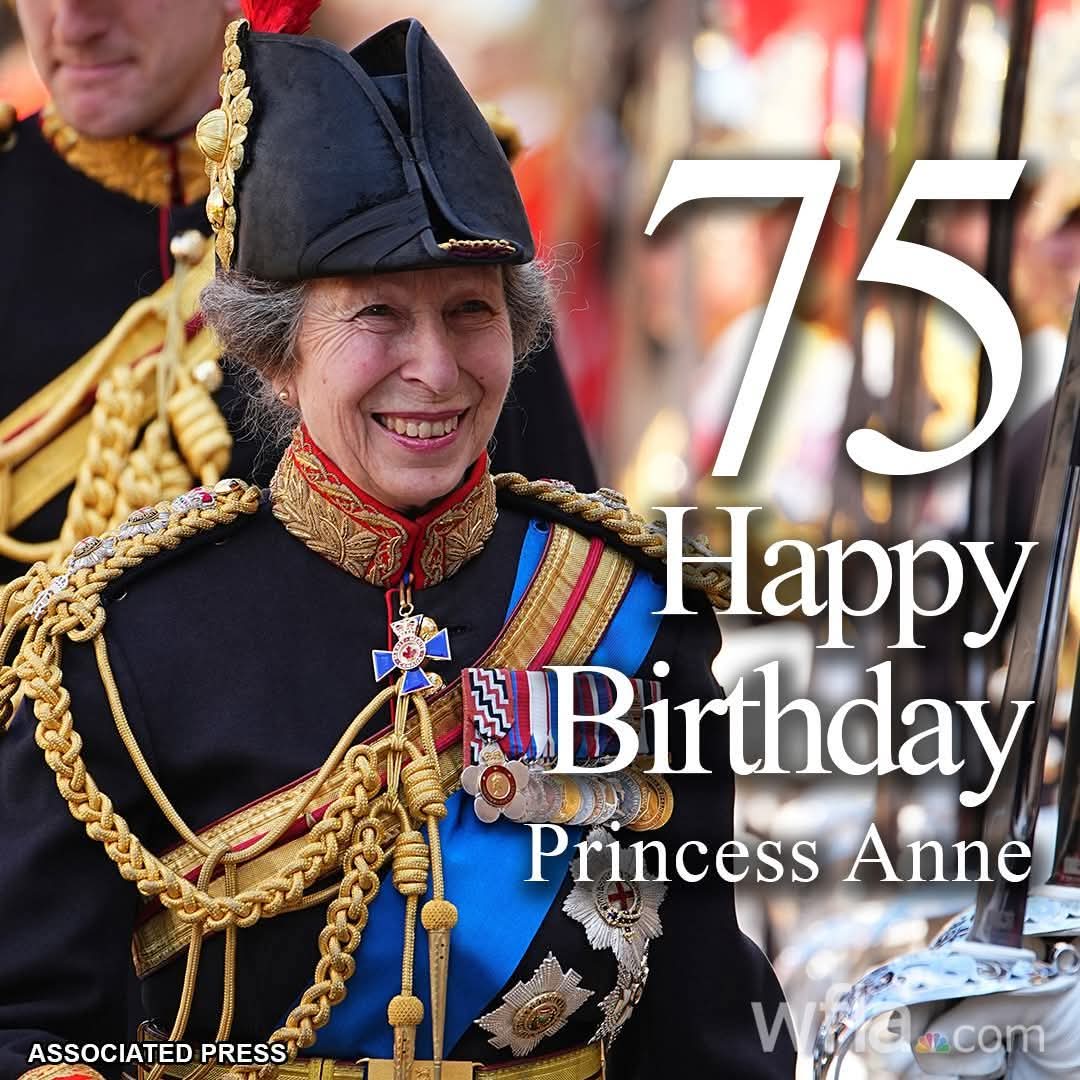 barango_george's tweet photo. HAPPY BIRTHDAY Princess Anne 🥳 The Princess Royal, second child and only daughter of Queen Elizabeth II and Prince Philip, turns 75 today! 🎂❤️🇬🇧🎉

15 August 1950🥂🎈 https://t.co/CWtxXFflwE