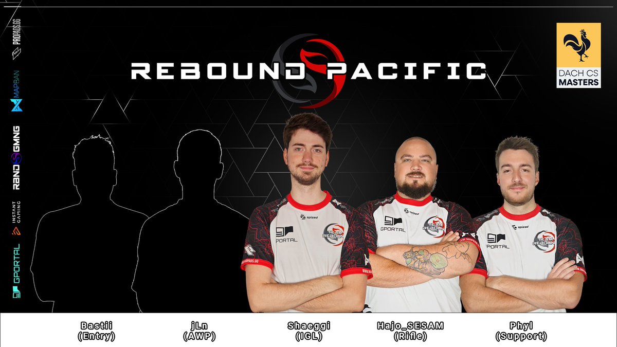 reboundcomgg's tweet photo. Unser zweites Team für die vierte Season der @dachcs Masters: @TeamReboundgg Pacific

Ein paar bekannte Namen aus der vergangenen Season diesmal mit einem neuen Lineup

@Shaeggi1 
@Bastiigr1 
#Hajo_SESAM
@jLn1337 
@ItzPhyl161 

Viel Erfolg in der Season 💪

#gorebound 🔥🔥🔥 https://t.co/LMnfUjl3jw