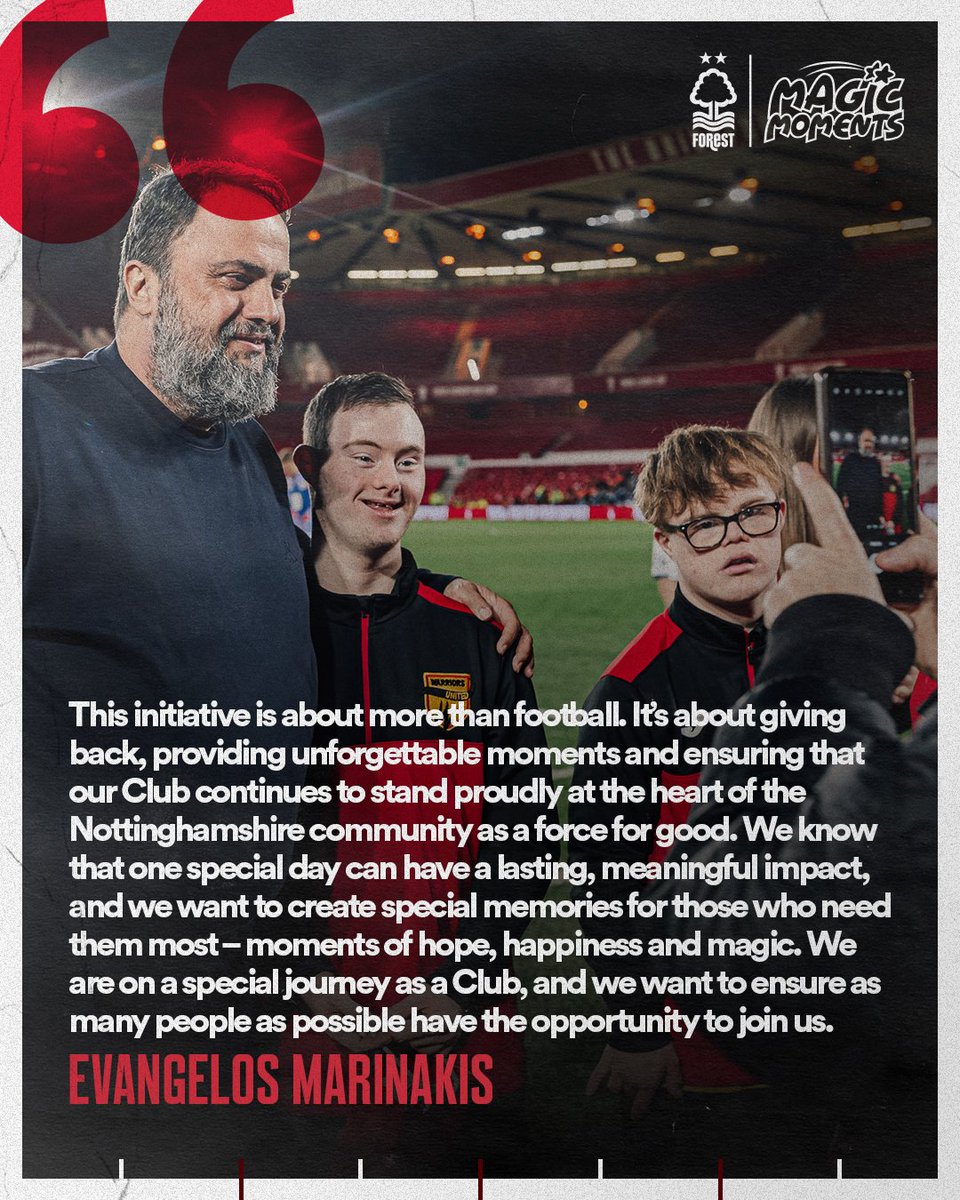 AURAGOALX's tweet image. Mr Marinakis’ vision reminds us Nottingham Forest is more than a club — it’s a family, the heartbeat of our community, and a source of hope and joy for those who need it most. ❤️
Retweet &amp;amp; like to show your pride in the Forest family! 🌳🙌
#NFFC @NFFC