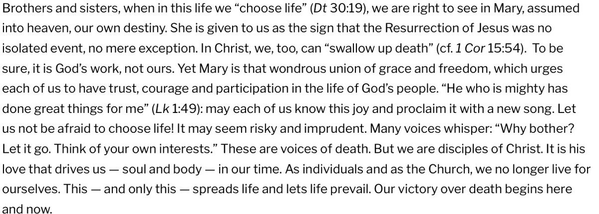 josephnollasj's tweet image. Pope Leo really ending his homily for the Assumption on a high note