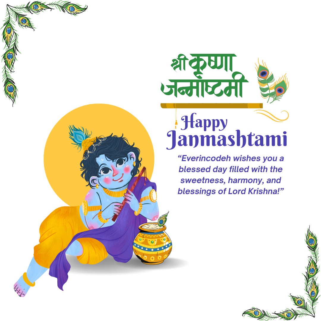 everincodeh's tweet image. 🎊🎉 Happy Krishna Janmashtami 🎂🎈

#Trending #Janmashtami #Everincodeh