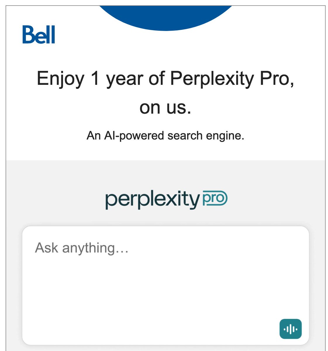 JosephDawson's tweet photo. Many Bell cell phone users received an email from Bell today, offering a free year of Perplexity Pro! It’s an AI/Search system similar to ChatGPT and others.
Perplexity isn’t a bad service, but the Pro Subscription gives you more searches per day and runs faster. Normally, it costs $20 a month, but Bell and Perplexity are giving you a free year in hopes that you’ll want to pay for it next year.
The first thing I did was check if this offer automatically renews. And guess what? Nope! So, in a year from now, you won’t get a bill for $20 a month or $240 a year.
If you’re thinking about trying out the service, this is a great offer, and you can be sure that it won’t hit you with a cost in a year when the free year ends.