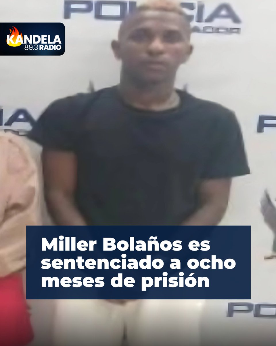 #URGENTE 🔴| El futbolista Miller Bolaños fue sentenciado a ocho meses de prisión, tras acogerse al proceso abreviado.

El exjugador de Emelec y Barcelona fue hallado culpable de intimidar y agredir verbalmente a una persona en Daule.
