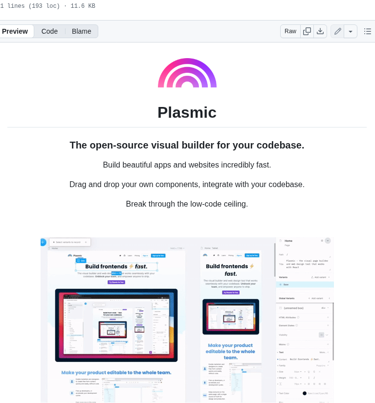 tom_doerr's tweet image. open-source visual builder for web apps and sites