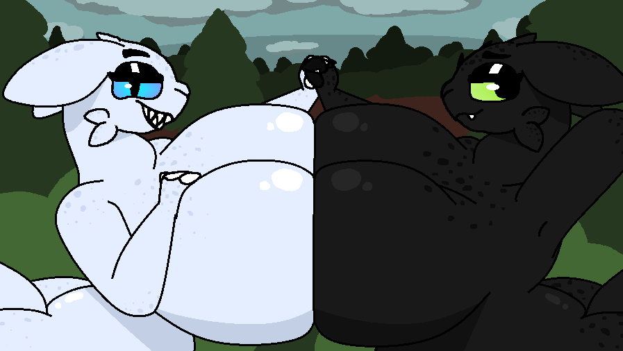 this world NEEDS more dragon milfs so here have some toothless and light fury squishing their massive tits together!

#Dragon #nsfw #Toothless