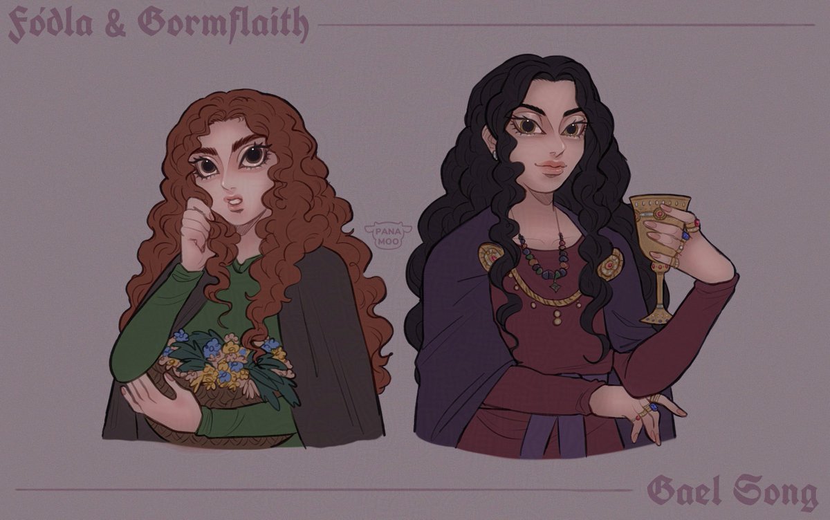 PANAM00's tweet photo. Fódla and Gormflaith from the Gael Song trilogy by @shaunaLwrites

I'm so excited for Daughter of the Otherworld next month! 🥰 https://t.co/EwZG3VGuHr