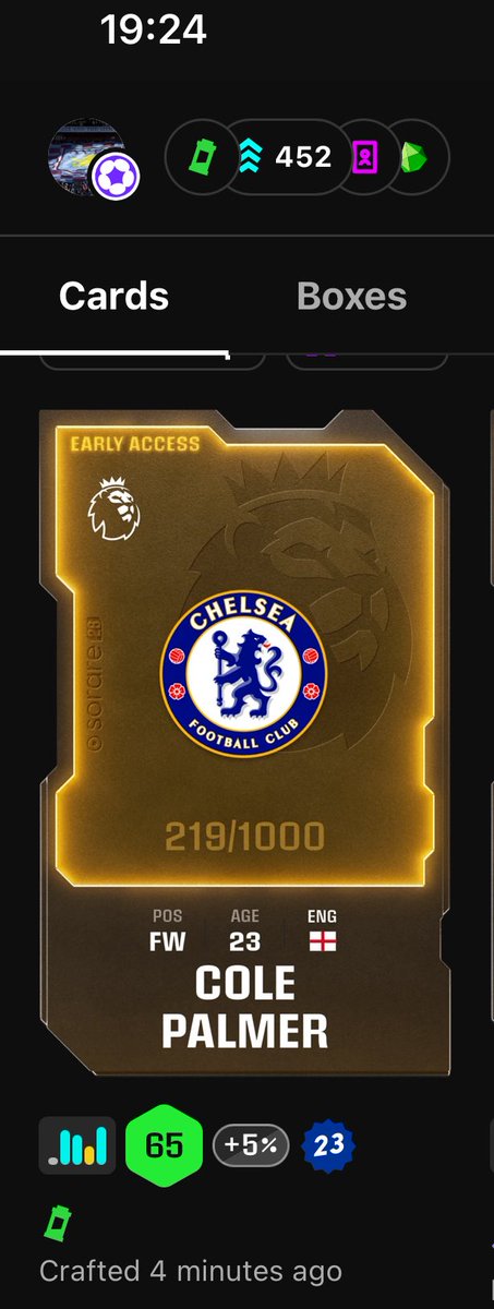 I’ve been playing #Sorare for a year… I just pulled this… unbelievable. I’ve spent fuck all. I’m buzzing. #U23