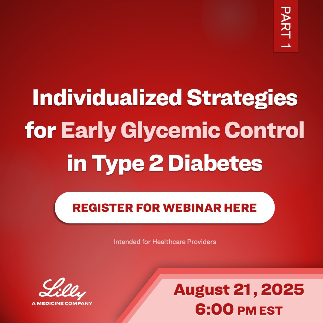 Join us on 8/21 at 6:00 PM EST as we kick off our webinar series with Dr. Priya Jaisinghani, exploring how shared decision making and personalized strategies can support early glycemic control and optimize patient care in Type 2 Diabetes.

Register Here: e.lilly/3HgFQR2