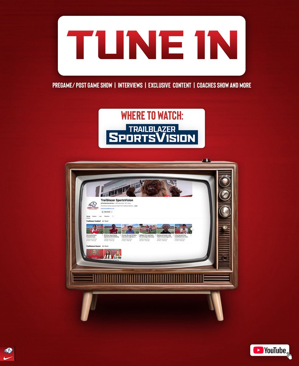 Trailblazer Fans📢

Subscribe to Trailblazer SportsVision on Youtube for more exclusive content this upcoming season!

📺 youtube.com/@trailblazersp…

#UtahTechBlazers | #WACsports | #UACfb