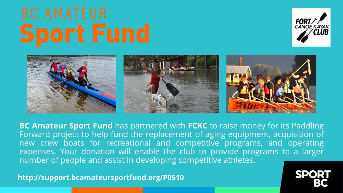 BCASF has partnered with FCKC to raise money for its Paddling Forward project to help fund the replacement of aging equipment, acquisition of new crew boats for recreational and competitive programs, and operating expenses.

🔗Learn more here: support.bcamateursportfund.org/P0510