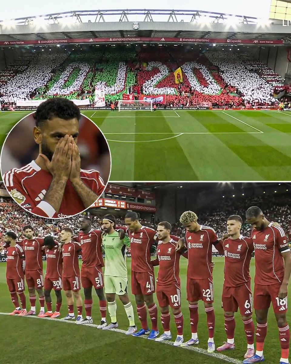 noblewass83's tweet photo. A beautiful tribute to Diogo Jota ahead of Liverpool Bournemouth game #Liverpool #diogo20 #bournemouth https://t.co/c06AQEmj0T