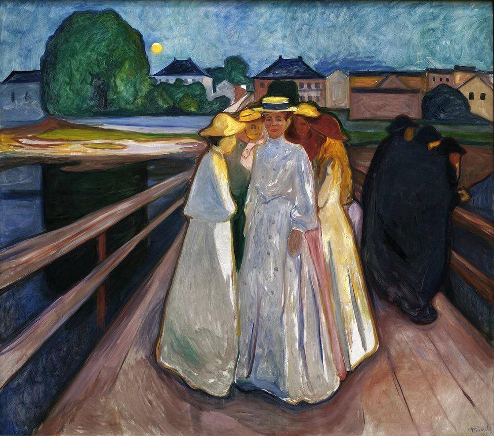 "Ladies on the bridge". Edvard Munch. 1903.