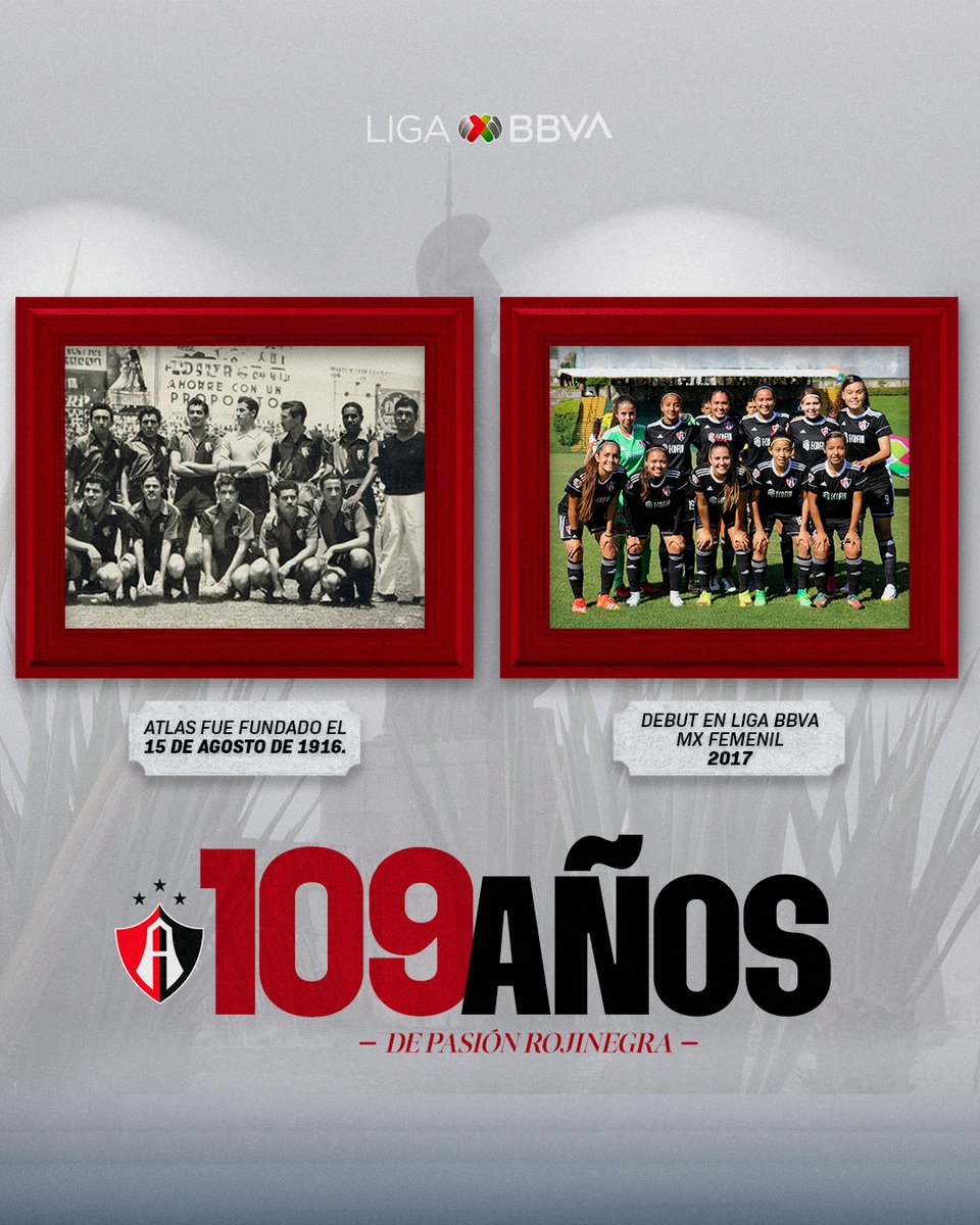 1️⃣0️⃣9️⃣ años de historia, tradición y mucha pasión. 🔥🎂

La Academia, los Zorros, los Amigos del Balón... ¡Los y las rojinegras! Feliz Aniversario, <a href="/AtlasFC/">Atlas FC</a> y <a href="/AtlasFCFemenil/">Atlas FC Femenil</a>. 🔴⚫