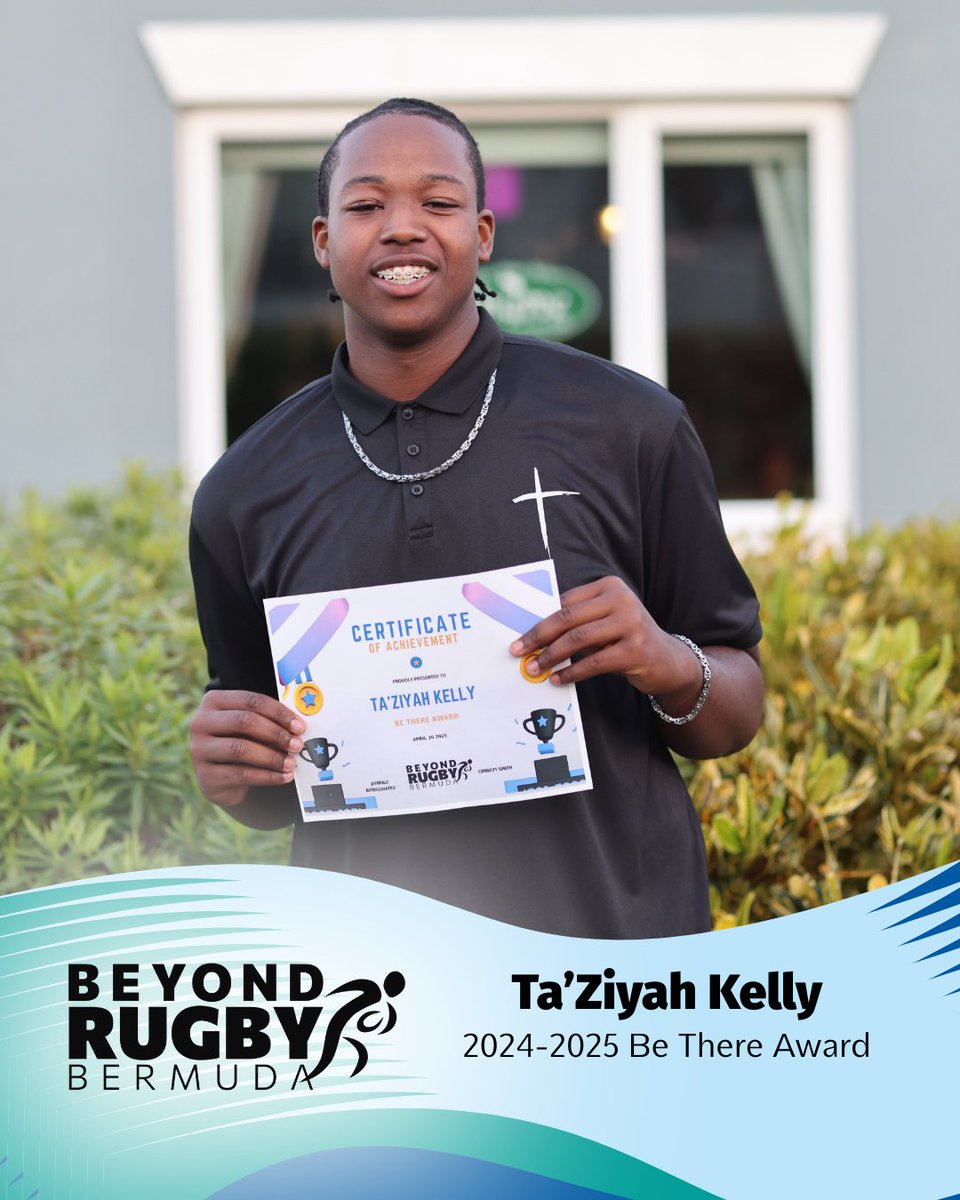 Congratulations to Beyond Rugby senior student Ta'Ziyah Kelly, recipient of the Be There Award. Ta'Ziyah is recognized for being a teammate who uplifts others, listens with empathy, and helps build a team environment where everyone feels supported and valued. 🎉