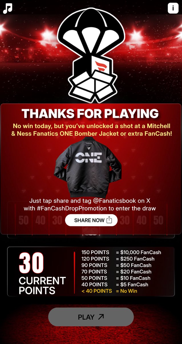 Play the #FanCashDropPromotion today

 fanatics.onelink.me/5kut/p6fykbjo