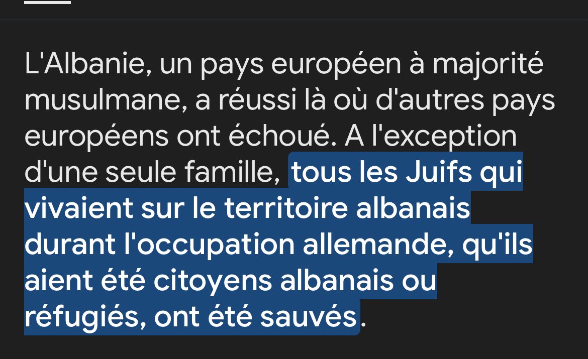 C’est intéressant de se pencher sur l’Histoire parfois en ces temps nauséabonds ultra islamophobes

Vous savez quel est le seuls pays d’Europe occupé où le projet d’extermination des juifs a échoué grâce à la solidarité de ses habitants ?

Un pays à majorité musulmane: l’Albanie