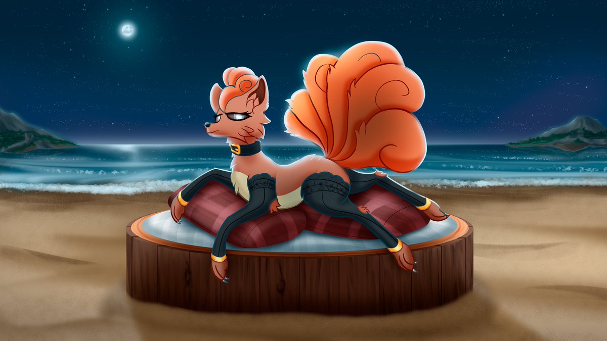 SnipesTZ's tweet photo. Vulpix on the beach cuz why not :3
#Pokemon #fanart https://t.co/07o4EZ4yu9
