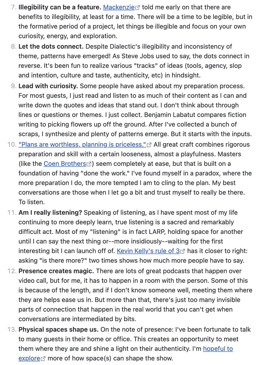 jacksondahl's tweet photo. 25 Lessons from 25 Episodes of @DialecticPod, all text (if you'd prefer instead of thread).

Also avail in link below. https://t.co/TLj9gdMtEW