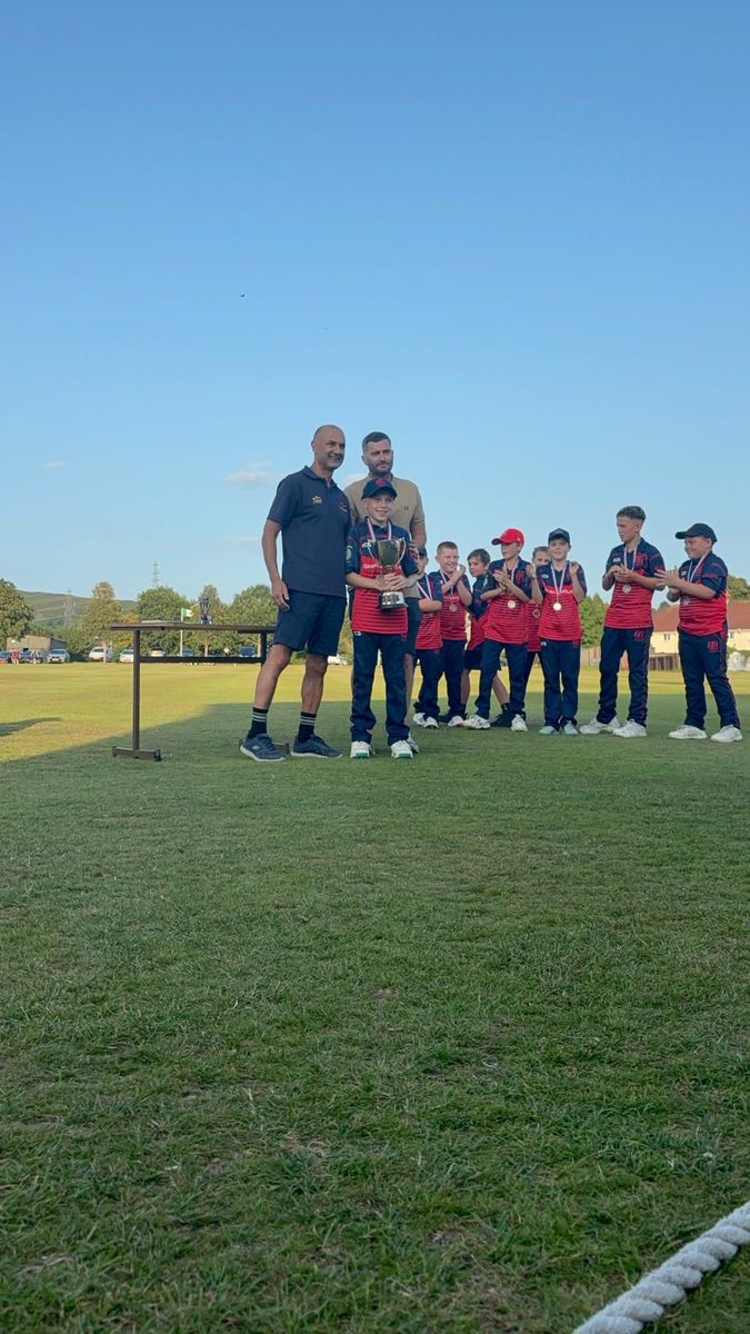 CarmarthenWands's tweet photo. WINNERS 

Congratulations to our U10s who won their @SWJCL  Final against @PontarddulaisCC 

A big well done to Lloyd Fletcher on winning player of the match 👏 
A season which saw the team go unbeaten in Zone A.

Huge thanks to Pontardulais for hosting.

Well done boys 🏆🏏🏆🏏 https://t.co/WhQ2ALADfb