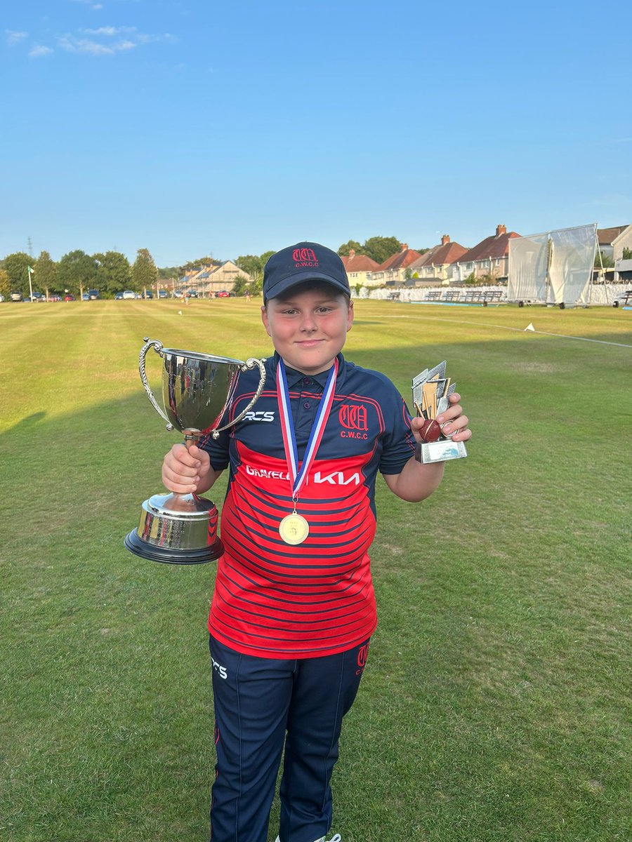 CarmarthenWands's tweet photo. WINNERS 

Congratulations to our U10s who won their @SWJCL  Final against @PontarddulaisCC 

A big well done to Lloyd Fletcher on winning player of the match 👏 
A season which saw the team go unbeaten in Zone A.

Huge thanks to Pontardulais for hosting.

Well done boys 🏆🏏🏆🏏 https://t.co/WhQ2ALADfb