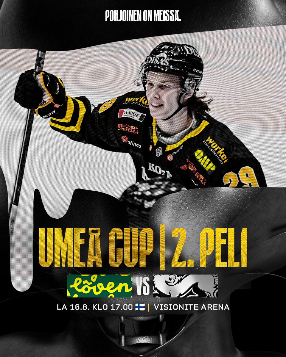 Huomenna pelataan turnauksen päätöspeli kotijoukkue Björklöveniä vastaan! 💪🏻

🆚 IF Björklöven
⏰ 14.8. klo 17:00 🇫🇮
📍Visionite Arena
📺 KalevaLive

#Kärpät #Liiga