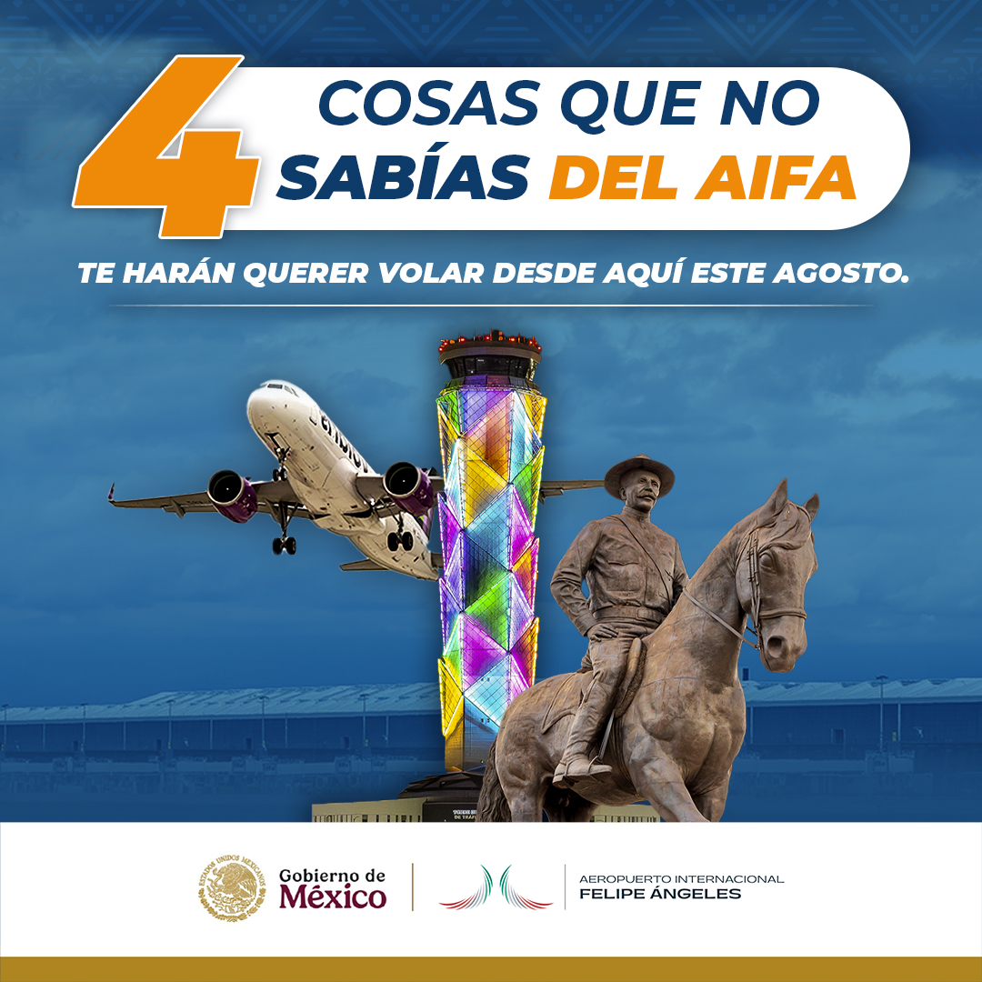 aifaaero's tweet image. Hoy te contamos 4 cosas que quizá no sabías del #AIFA.
¿Cuál de estos datos te sorprendió más?
#DatosCuriosos #AeropuertoInternacionalFelipeÁngeles