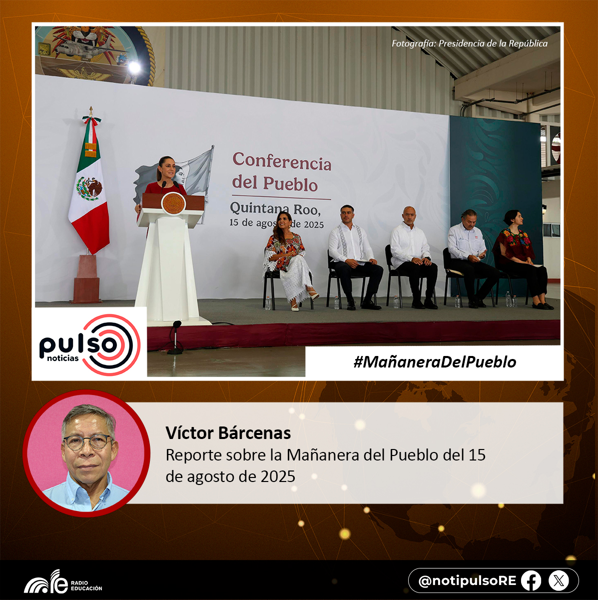 Pulso Noticias de Radio Educación (@notipulsore) on Twitter photo 🗣️“El único que manda en México es el pueblo”, responde #Sheinbaum a #Trump.
Desde la #MananeraDelPueblo, la presidenta abordó el tema de las declaraciones del mandatario estadounidense.
El reporte de <a href="/vicospato/">Víctor Bárcenas</a> para #PulsoNoticias de
<a href="/RadioEducacion/">Radio Educación</a> ⬇️
e-radio.edu.mx/Noticiarios-pu… 🗣️“El único que manda en México es el pueblo”, responde #Sheinbaum a #Trump.
Desde la #MananeraDelPueblo, la presidenta abordó el tema de las declaraciones del mandatario estadounidense.
El reporte de <a href="/vicospato/">Víctor Bárcenas</a> para #PulsoNoticias de
<a href="/RadioEducacion/">Radio Educación</a> ⬇️
e-radio.edu.mx/Noticiarios-pu…
