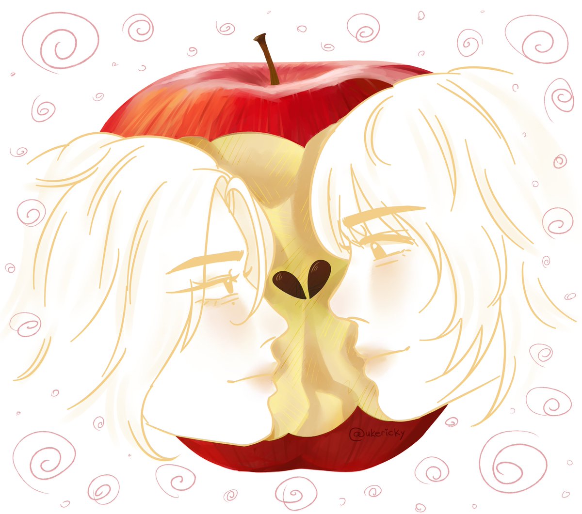 apple trend with fem #gyubrik 🍎