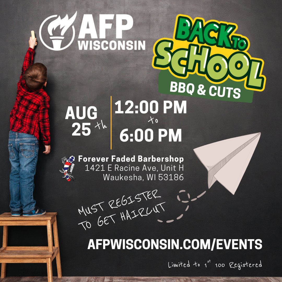 Governor Evers' 400-year property tax hike will put a burden on hardworking families and make everything from grocery trips to routine haircuts more unaffordable...that's why we are partnering with Forever Faded Barber Shop in Waukesha for 🆓 haircuts for our THIRD annual